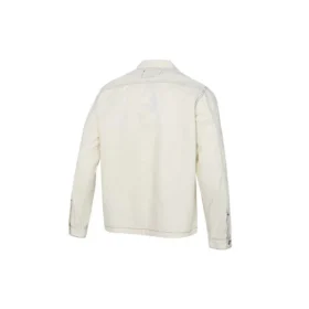 Veste à manches longues avec poches tissées, tailles asiatiques « Blanc »