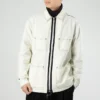 Veste à manches longues avec poches tissées, tailles asiatiques « Blanc »