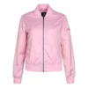 Veste à manches longues et col montant, tailles asiatiques « Rose »