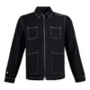 Veste à manches longues tissée Converse Pocket pour homme, noire
