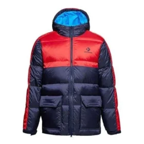 Veste matelassée d&rsquo;hiver en duvet – Tailles asiatiques « Rouge marine »