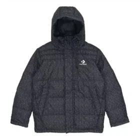 Veste matelassée en duvet AOP, tailles asiatiques « Noir »