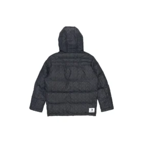 Veste matelassée en duvet AOP, tailles asiatiques « Noir »