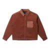 Veste matelassée en velours côtelé de saison, tailles asiatiques « Brown »