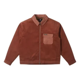 Veste matelassée en velours côtelé de saison, tailles asiatiques « Brown »