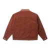 Veste matelassée en velours côtelé de saison, tailles asiatiques « Brown »