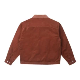 Veste matelassée en velours côtelé de saison, tailles asiatiques « Brown »