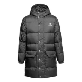Veste mi-longue à capuche, chaude, tailles asiatiques « Noir »