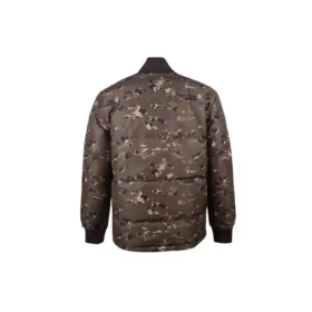 Veste mi-longue à col montant imprimé camouflage, tailles asiatiques « Camo Green »