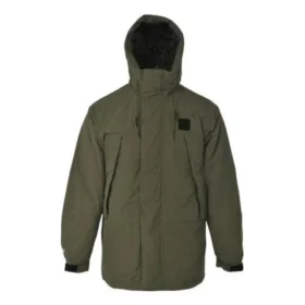 Veste mi-longue en duvet coupe-vent haut de gamme, tailles asiatiques « Vert olive »