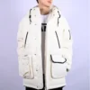 Veste mi-longue en duvet, tailles asiatiques « Blanc »