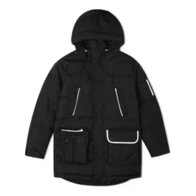 Veste mi-longue en duvet, tailles asiatiques « Noir »