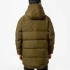 Veste mi-longue en duvet, tailles asiatiques « Vert olive »