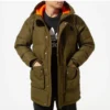 Veste mi-longue en duvet, tailles asiatiques « Vert olive »