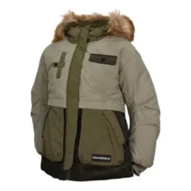 Veste mi-longue haut de gamme, tailles asiatiques « Army Green »