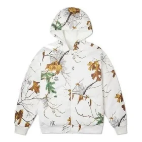 Veste réversible Real Tree avec imprimé feuilles, tailles asiatiques « Casual White »