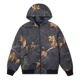 Veste réversible Real Tree imprimé feuilles, tailles asiatiques « Noir »