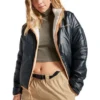 Veste réversible Sherpa à fermeture éclair intégrale, tailles asiatiques « Egret Black »