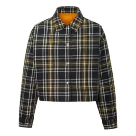 Veste réversible style chemise, tailles asiatiques « Noir Gris »