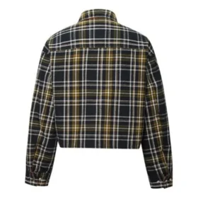 Veste réversible style chemise, tailles asiatiques « Noir Gris »