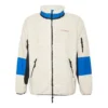 Veste Sherpa en polaire, chaude, color block, col montant, style décontracté