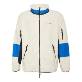 Veste Sherpa en polaire, chaude, color block, col montant, style décontracté