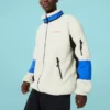 Veste Sherpa en polaire, chaude, color block, col montant, style décontracté