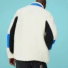 Veste Sherpa en polaire, chaude, color block, col montant, style décontracté