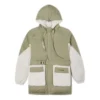 Veste taille asiatique « Olive Green White »