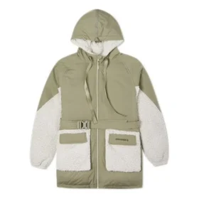 Veste taille asiatique « Olive Green White »