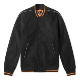 Veste universitaire isolante Converse x Vince Staples, tailles asiatiques « Black Orange »