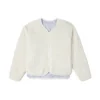 Vêtements rembourrés réversibles unis sans capuche, couleur blanc lait